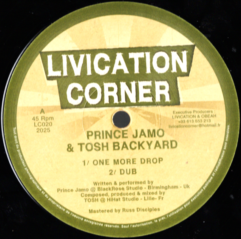 12" One More Drop/Nonstop-PRINCE JAMO/TOSH BACKYARD