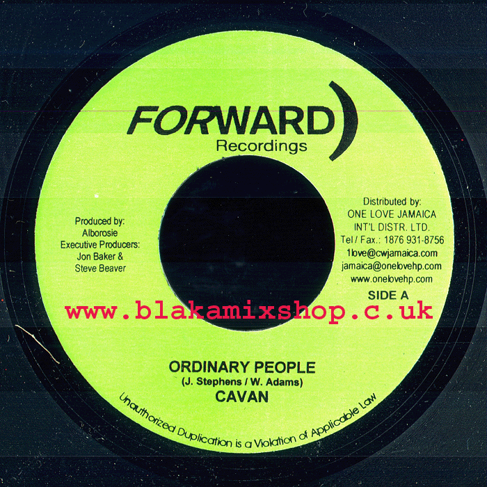 7" Ordinary People/Don't Lie CAVAN/NADINE & ALBOROSIE