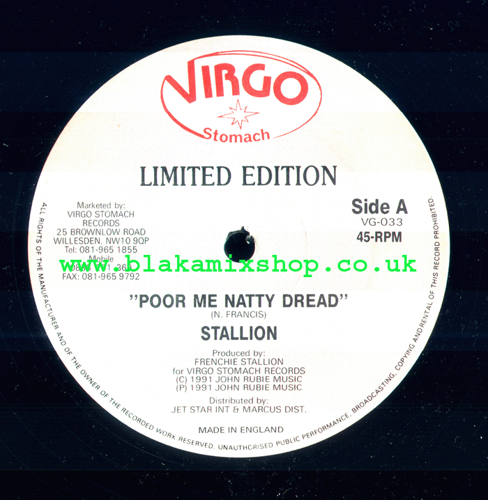 12" Poor Me Natty Dread/Dub STALLION