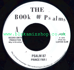 7" Psalm 87/Festival '75 PRINCE FAR I/BLACK ONEY