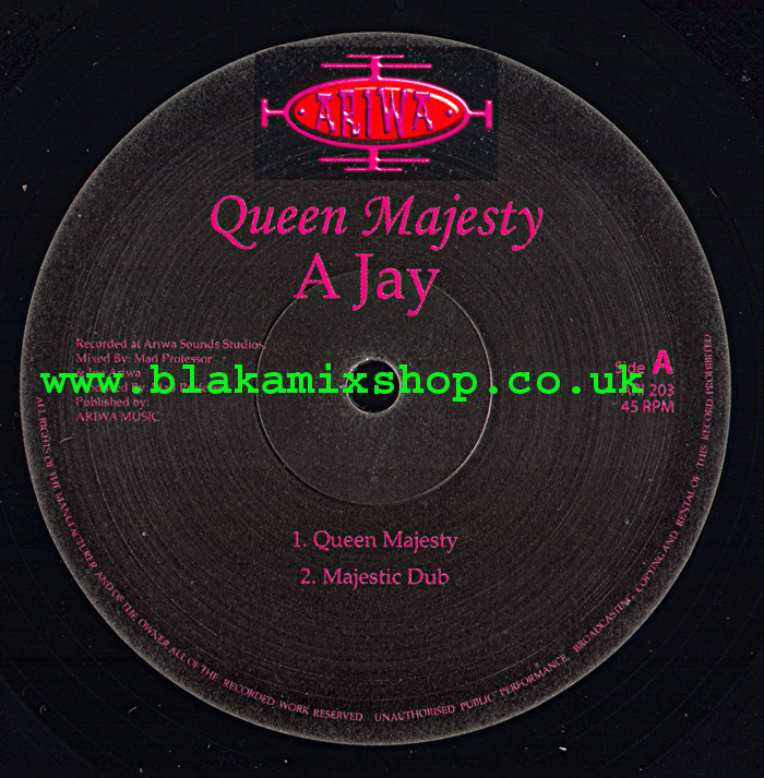 12" Queen Majesty/Righteous Dub- A JAY