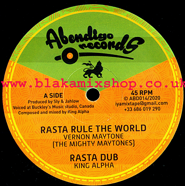 12" Rasta Rule The World/Faith Can Move Mountain- VERNON MAYTONE