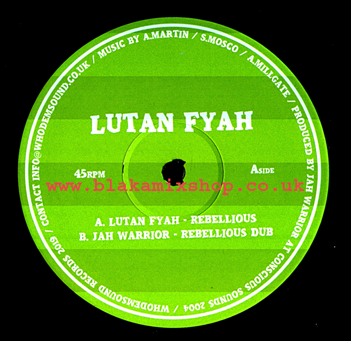 12" Rebellious/Dub LUTAN FYAH/JAH WARRIOR