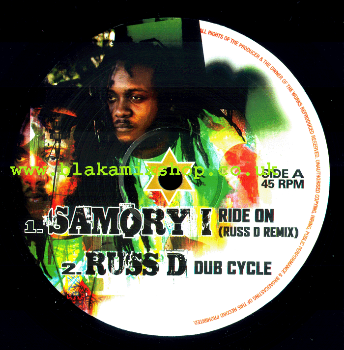 10" Ride On [Russ D Remix]/Ride On [Rohan Dwyer SAMORY I