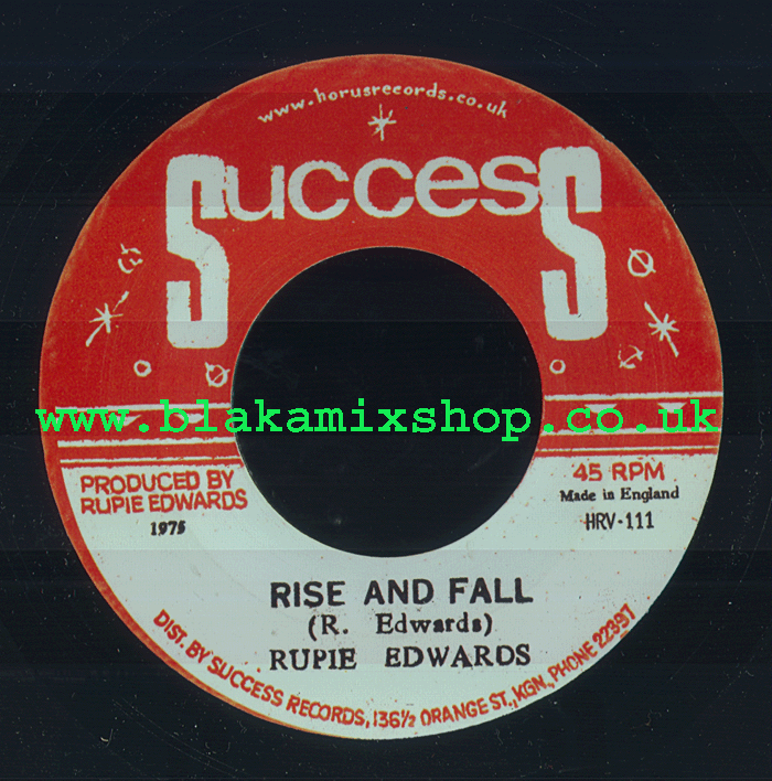 7" Rise And Fall/Dub RUPIE EDWARDS