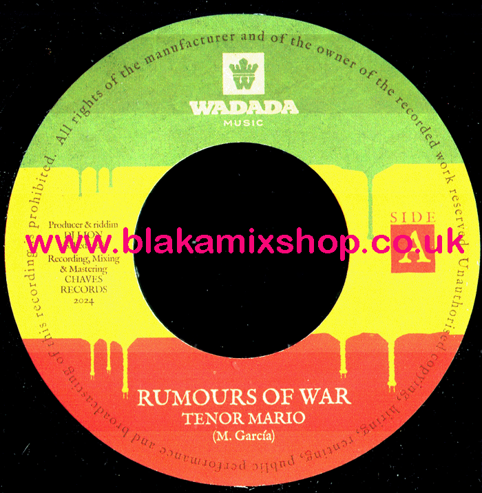 7" Rumours Of War/Dub TENOR MARIO/PETER CHAVES