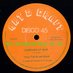 12" Rumours Of War [Extended]/Version [Extended] TONY TUFF & J