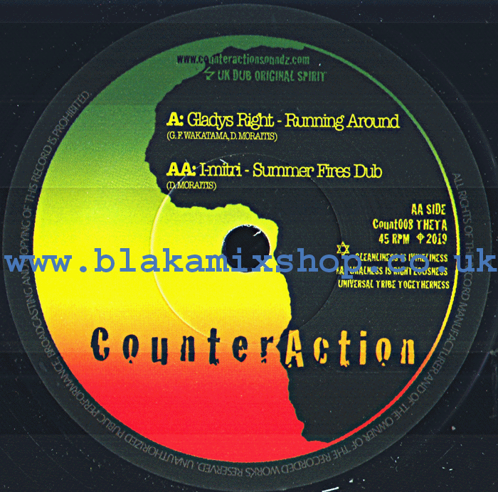 7" Running Around/Summer Fires Dub- GLADYS RIGHT/I-MITRI