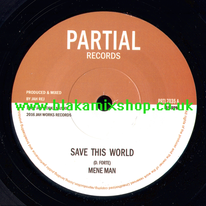 7" Save This World/Save This Dub MENE MAN