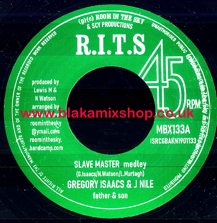 7" Slave Master Medley/Version GREGORY ISAACS & J. NILE