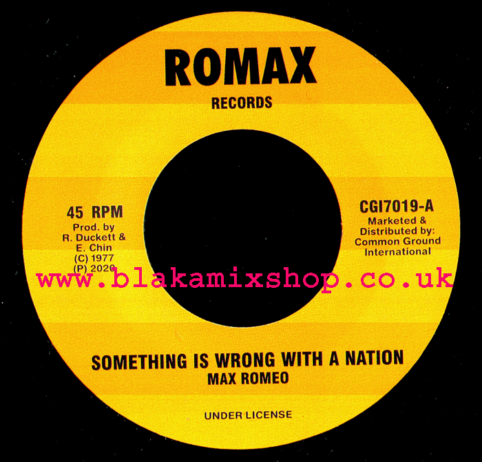 7" Something Is Wrong With A Nation/Version MAX ROMEO