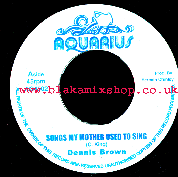 7" Songs My Mother Used To Sing/Linger Your Linger DENNIS BROW