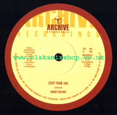 10" Stop Them Jah/Version BARRY BROWN