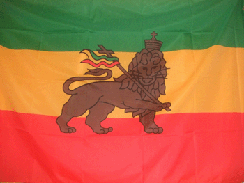 FLG ETHIOPIA With LION LARGE FLAG [Lion Of Judah]