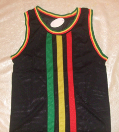 VST Striped, Red , Gold & Green - VEST