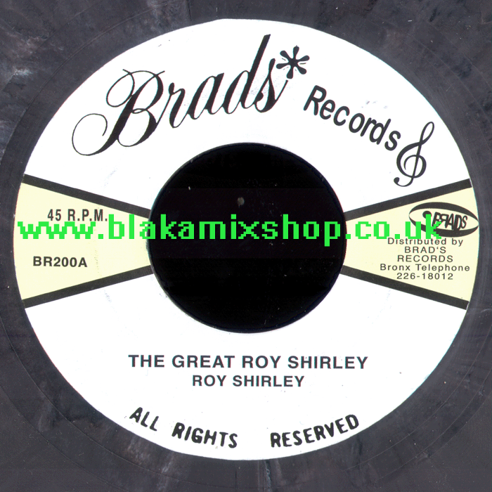 7" The Great Roy Shirly/Hold Them Plus One ROY SHIRLEY