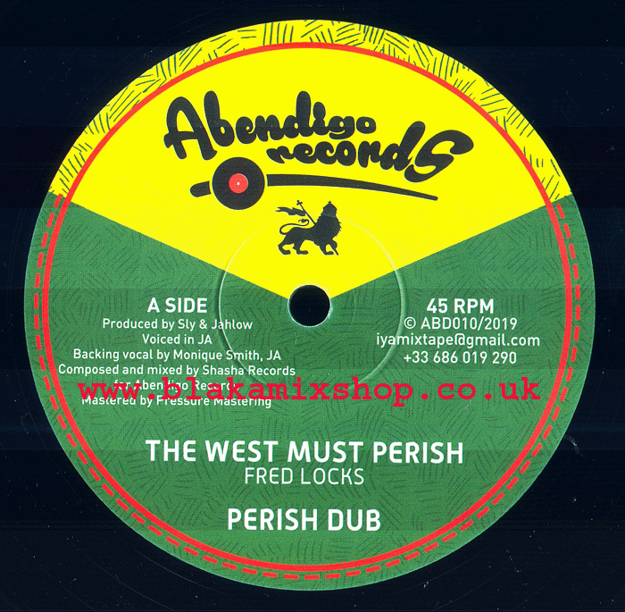 12" The West Must Perish/Africa Is On The Move FRED LOCKS/EARL