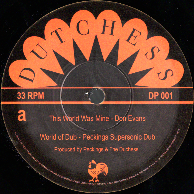 7" This World Was Mine/It's Alright- DON EVANS/THE PARAGONS