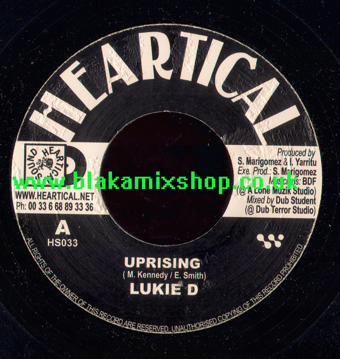 7" Uprising/Never Walk Away LUKIE D/ROOTSAMALA