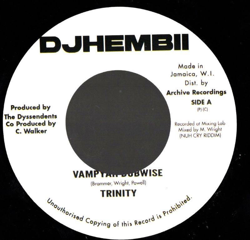 7" Vampire Dubwise/Version- TRINITY