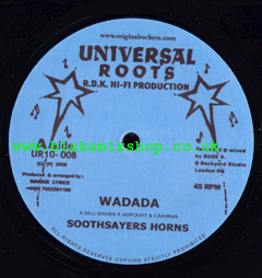 10" Wadada/Jah Music - SOOTHSAYERS HORNS/RASTA INDIAN