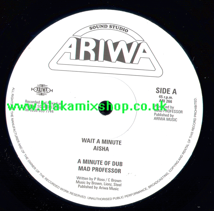 12" Wait A Minute/Rasta Interpreter AISHA/MAD PROFESSOR