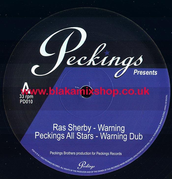 12" Warning/Up Ye Mighty Race/Worries In The Dance RAS SHERBY/