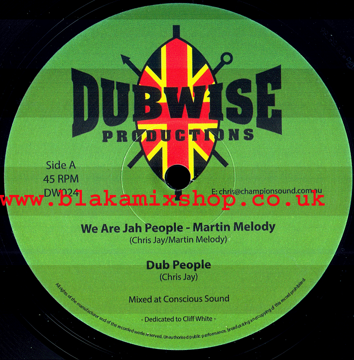 12" We Are Jah Jah People/Can't Stop The Vibes MARTIN MELODY
