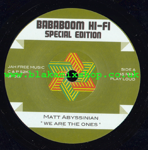 7" We Are The Ones/Dub - MATT ABYSSINIAN