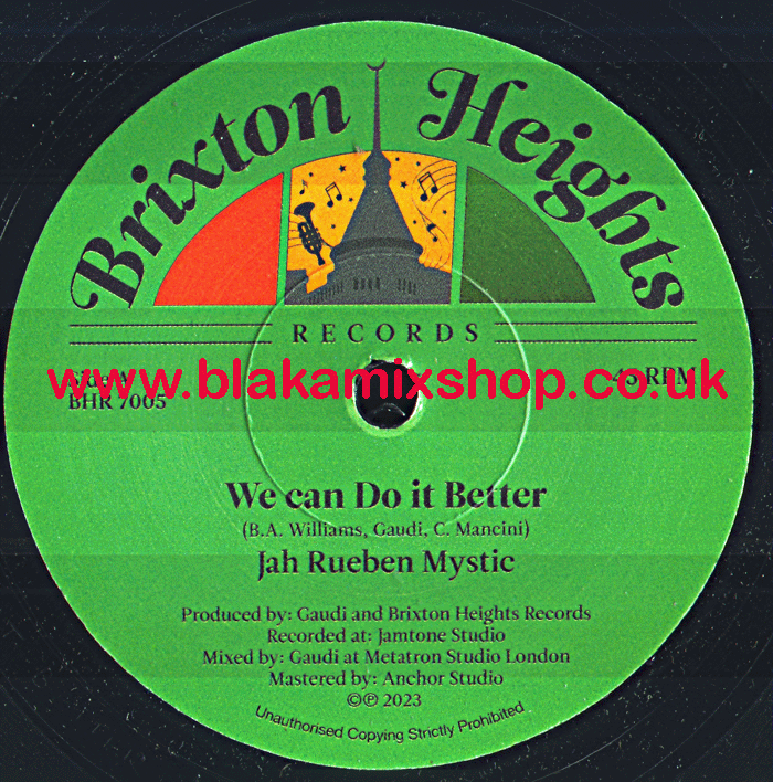 7" We Can Do It Better/Dub JAH RUEBEN MYSTIC