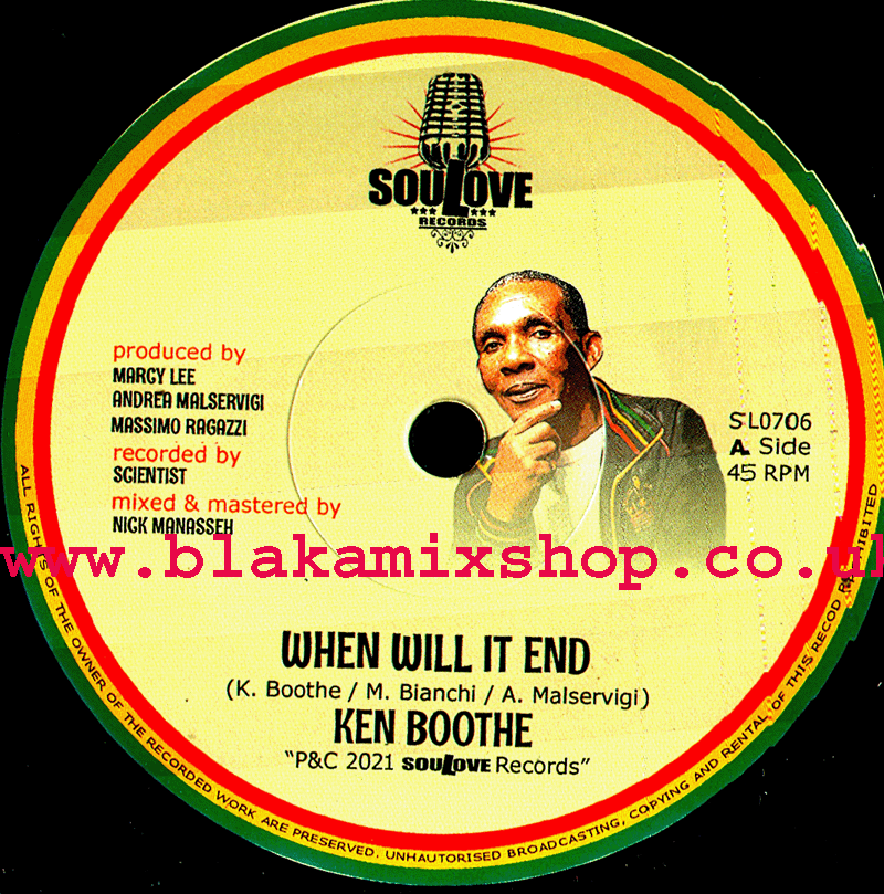 7" When Will It End/Version KEN BOOTHE