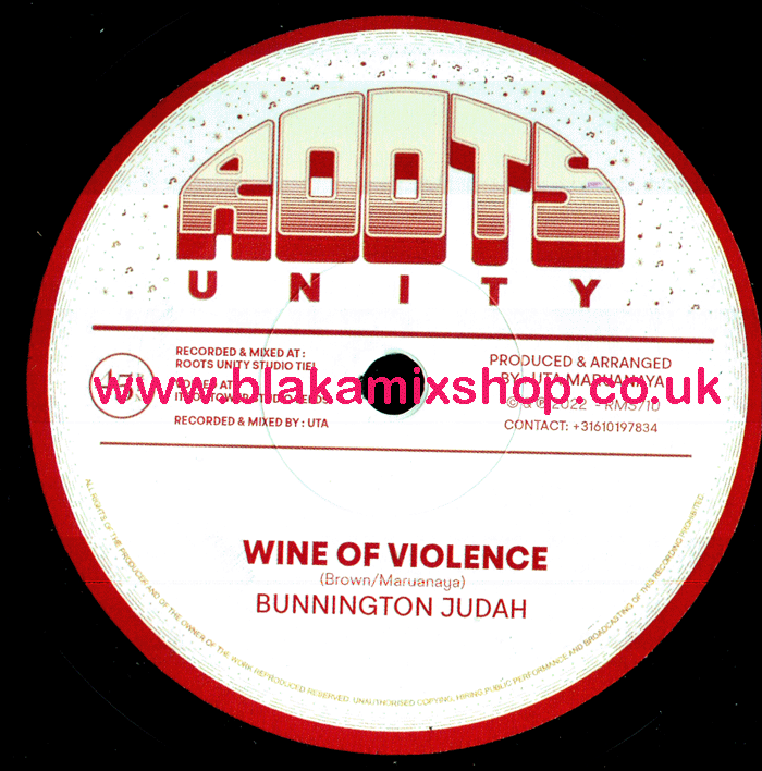 7" Wine Of Violence/Version BUNNINGTON JUDAH