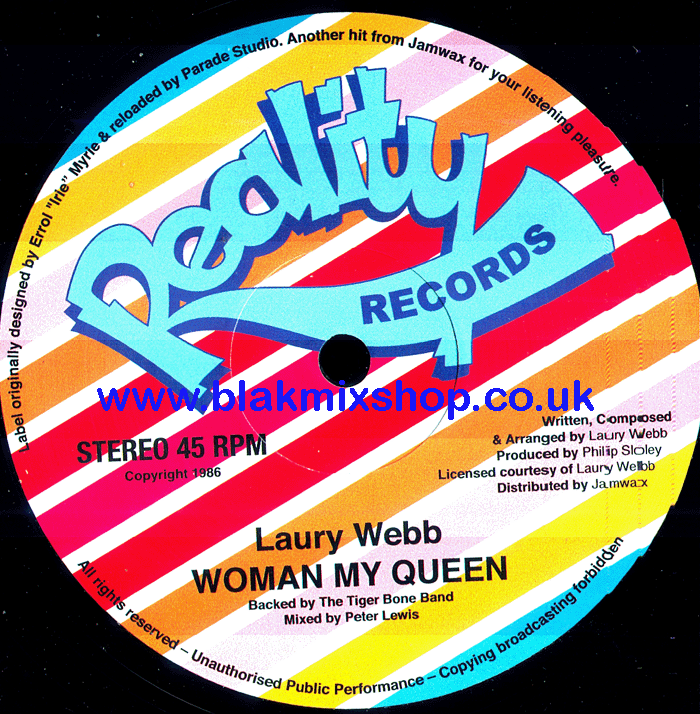 12" Woman My Queen/It Seems The Same LAURY WEBB