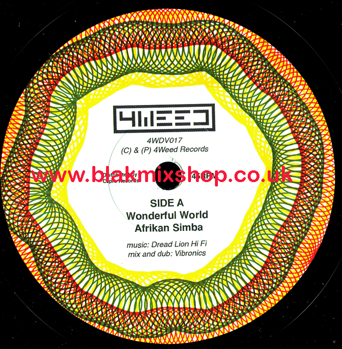 7" Wonderful World/Dub AFRIKAN SIMBA/VIBRONICS