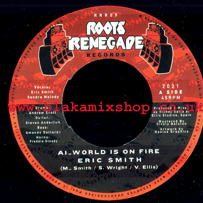 7" World Is On Fire/Dub ERIC SMITH