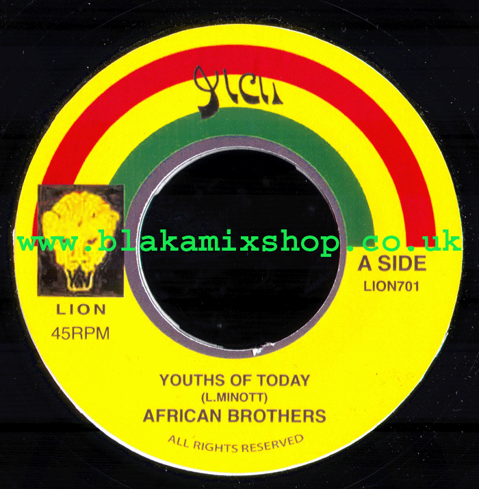7" Youths Of Today/Version- AFRICAN BROTHERS