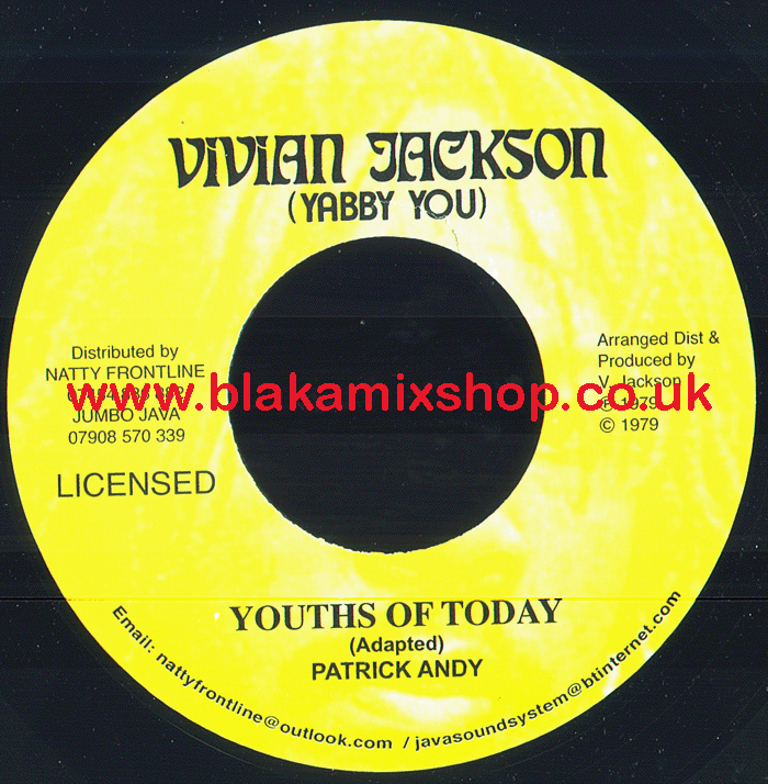 7" Youths Of Today/Dub Mix PATRICK ANDY