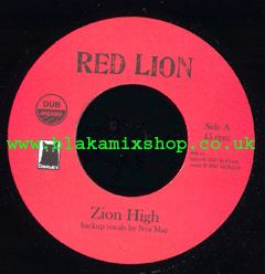 7" Zion High/Zion Dub RED LION/McPULLISH