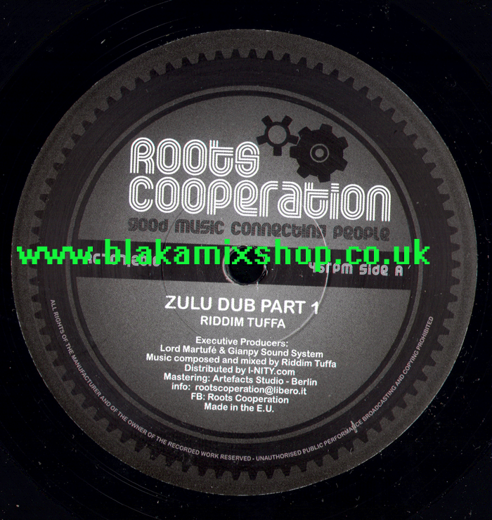 7" Zulu Dub Pt1/Zulu Dub Pt2 RIDDIM TUFFA